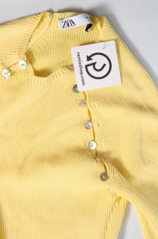 Дамски пуловер Zara, Размер S, Цвят Жълт, Цена 14,85 лв.