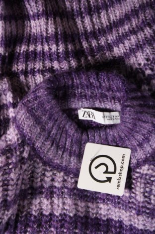 Дамски пуловер Zara, Размер S, Цвят Лилав, Цена 11,61 лв.