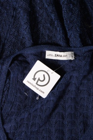 Дамски пуловер Zara Knitwear, Размер L, Цвят Син, Цена 5,40 лв.