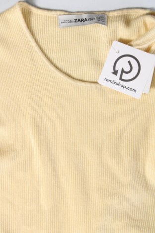 Дамски пуловер Zara Knitwear, Размер S, Цвят Жълт, Цена 13,78 лв.