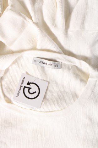 Дамски пуловер Zara Knitwear, Размер M, Цвят Бял, Цена 9,72 лв.