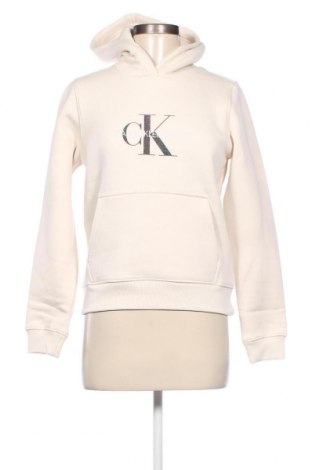 Дамски суичър Calvin Klein Jeans, Размер XS, Цвят Екрю, Цена 77,40 лв.