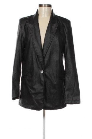Дамско кожено сако, Размер M, Цвят Черен, Цена 13,20 лв.