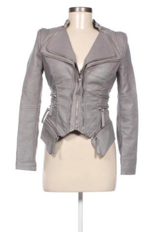 Damen Lederjacke, Größe S, Farbe Grau, Preis € 27,28