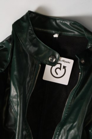 Damen Lederjacke, Größe L, Farbe Grün, Preis 24,89 €