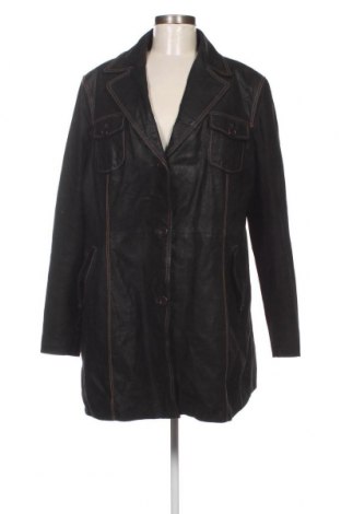 Дамско кожено яке, Размер XL, Цвят Черен, Цена 83,46 лв.