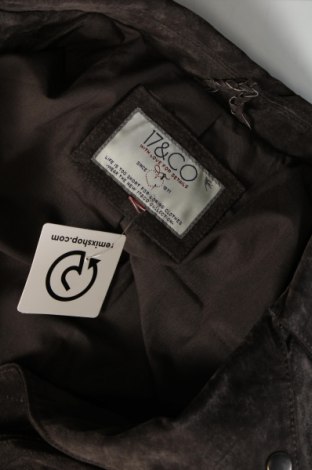 Γυναικείο δερμάτινο μπουφάν 17 & Co., Μέγεθος M, Χρώμα Γκρί, Τιμή 41,70 €