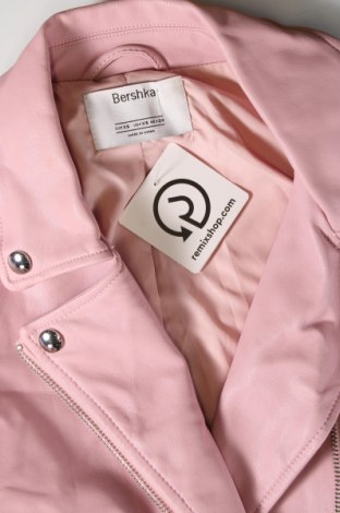 Dámská kožená bunda  Bershka, Velikost XS, Barva Růžová, Cena  609,00 Kč