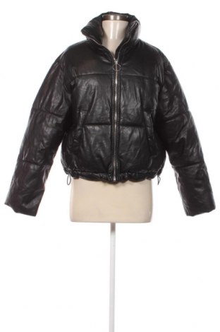Dámska kožená bunda  Bershka, Veľkosť L, Farba Čierna, Cena  18,89 €