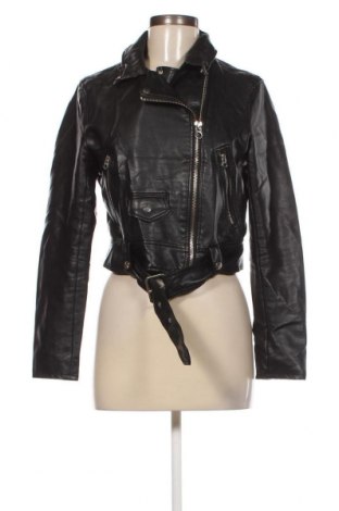 Dámska kožená bunda  Bershka, Veľkosť L, Farba Čierna, Cena  22,22 €