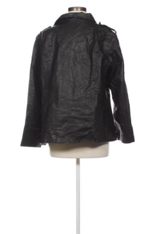 Γυναικείο δερμάτινο μπουφάν Kiabi, Μέγεθος XL, Χρώμα Μαύρο, Τιμή 24,25 €