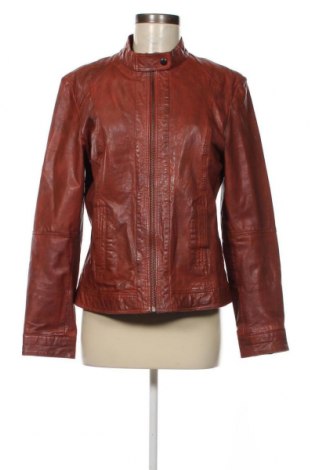Dámska kožená bunda  Manguun, Veľkosť M, Farba Oranžová, Cena  47,32 €