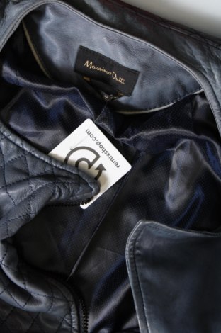 Γυναικείο δερμάτινο μπουφάν Massimo Dutti, Μέγεθος L, Χρώμα Μπλέ, Τιμή 109,04 €