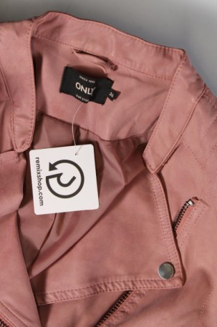 Γυναικείο δερμάτινο μπουφάν ONLY, Μέγεθος S, Χρώμα Ρόζ , Τιμή 20,29 €