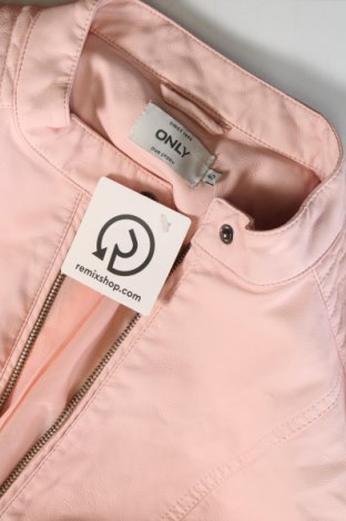 Γυναικείο δερμάτινο μπουφάν ONLY, Μέγεθος M, Χρώμα Ρόζ , Τιμή 25,36 €