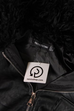 Γυναικείο δερμάτινο μπουφάν Pretty Little Thing, Μέγεθος XS, Χρώμα Μαύρο, Τιμή 17,58 €