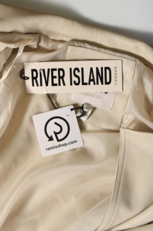 Γυναικείο δερμάτινο μπουφάν River Island, Μέγεθος S, Χρώμα  Μπέζ, Τιμή 29,20 €