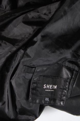 Дамско кожено яке SHEIN, Размер XXL, Цвят Черен, Цена 49,00 лв.