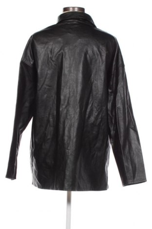 Γυναικείο δερμάτινο μπουφάν SHEIN, Μέγεθος M, Χρώμα Μαύρο, Τιμή 13,03 €