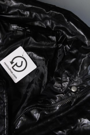 Γυναικείο δερμάτινο μπουφάν SHEIN, Μέγεθος XXL, Χρώμα Μαύρο, Τιμή 22,13 €