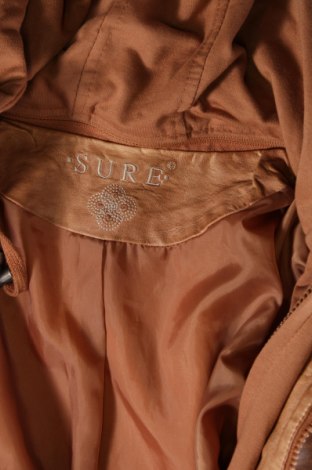 Γυναικείο δερμάτινο μπουφάν Sure, Μέγεθος L, Χρώμα  Μπέζ, Τιμή 23,64 €
