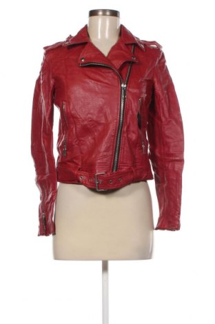 Dámska kožená bunda  Zara, Veľkosť S, Farba Červená, Cena  18,60 €