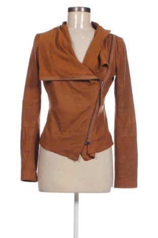 Dámska kožená bunda  mbyM, Veľkosť S, Farba Oranžová, Cena  121,73 €