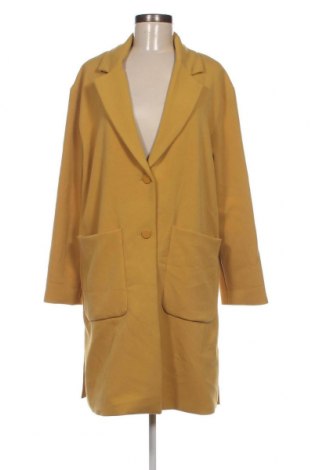 Γυναικείο παλτό Bershka, Μέγεθος L, Χρώμα Κίτρινο, Τιμή 6,73 €