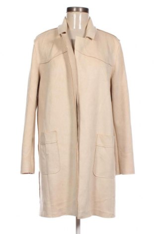 Дамско палто Bershka, Размер M, Цвят Екрю, Цена 21,12 лв.