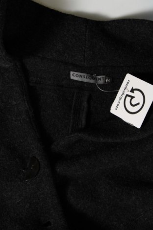 Γυναικείο παλτό Consequent, Μέγεθος L, Χρώμα Μαύρο, Τιμή 17,21 €