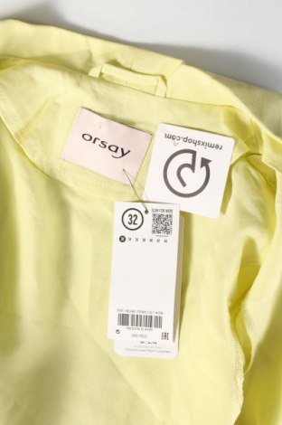 Damen Blazer Orsay, Größe XXS, Farbe Gelb, Preis 16,60 €