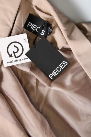 Γυναικείο σακάκι Pieces, Μέγεθος M, Χρώμα  Μπέζ, Τιμή 47,94 €