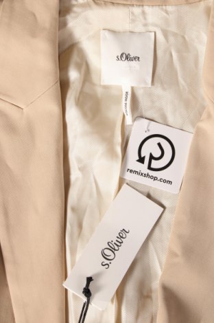 Γυναικείο σακάκι S.Oliver, Μέγεθος L, Χρώμα  Μπέζ, Τιμή 14,12 €