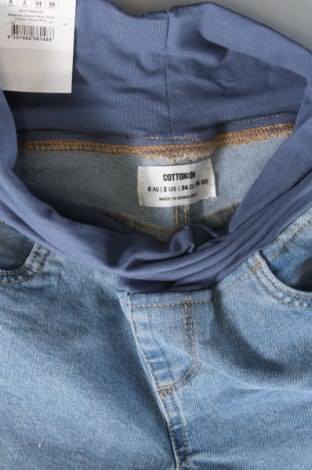 Jeansy ciążowe Cotton On, Rozmiar XS, Kolor Niebieski, Cena 36,78 zł