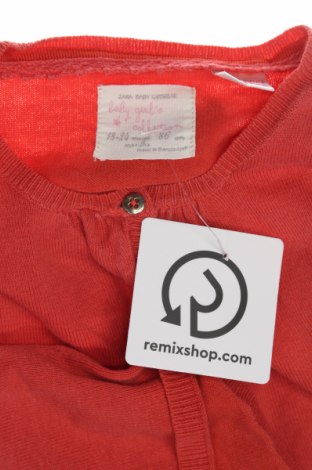 Pulover cu nasturi pentru copii Zara, Mărime 18-24m/ 86-98 cm, Culoare Roșu, Preț 18,48 Lei