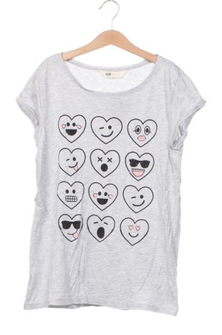 Детска тениска H&M, Размер 15-18y/ 170-176 см, Цвят Сив, Цена 7,04 лв.