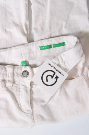 Pantaloni de catifea reiată, pentru copii United Colors Of Benetton, Mărime 5-6y/ 116-122 cm, Culoare Alb, Preț 36,75 Lei