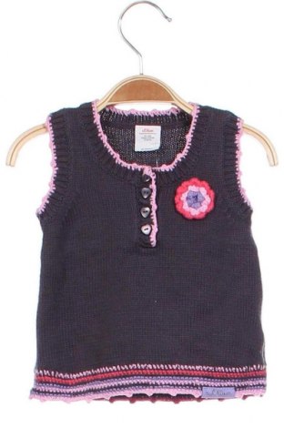 Детски пуловер S.Oliver, Размер 2-3m/ 56-62 см, Цвят Сив, Цена 12,51 лв.