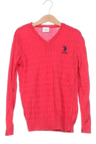 Детски пуловер U.S. Polo Assn., Размер 7-8y/ 128-134 см, Цвят Розов, Цена 21,09 лв.