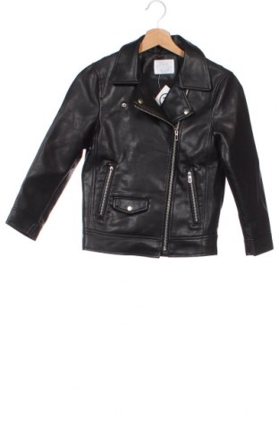 Παιδικό δερμάτινο μπουφάν Zara, Μέγεθος 8-9y/ 134-140 εκ., Χρώμα Μαύρο, Τιμή 11,62 €