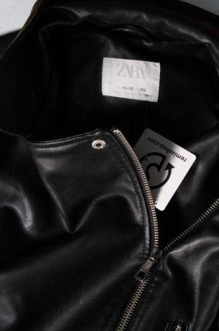 Detská kožená bunda  Zara, Veľkosť 10-11y/ 146-152 cm, Farba Čierna, Cena  19,45 €