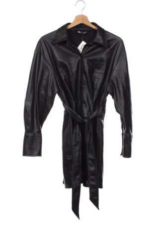 Rochie de piele Zara, Mărime XS, Culoare Negru, Preț 53,29 Lei