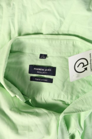 Мъжка риза Andrew James, Размер L, Цвят Зелен, Цена 32,45 лв.