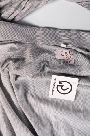 Мъжка риза C&C, Размер M, Цвят Сив, Цена 13,92 лв.
