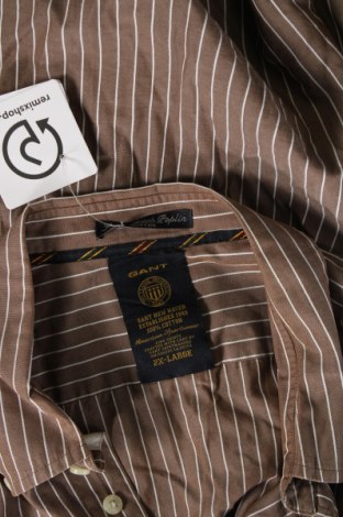 Ανδρικό πουκάμισο Gant, Μέγεθος XXL, Χρώμα Καφέ, Τιμή 32,34 €