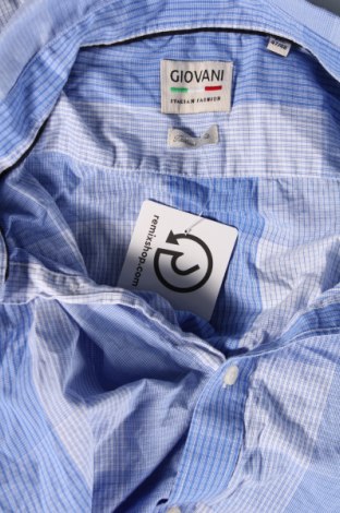 Ανδρικό πουκάμισο Giovani, Μέγεθος 3XL, Χρώμα Μπλέ, Τιμή 17,94 €