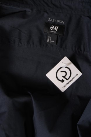 Мъжка риза H&M, Размер L, Цвят Син, Цена 29,00 лв.