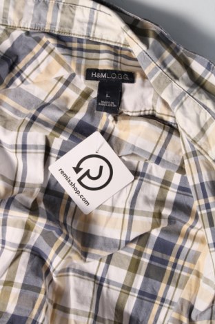 Ανδρικό πουκάμισο H&M L.O.G.G., Μέγεθος L, Χρώμα Πολύχρωμο, Τιμή 7,56 €