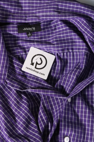 Herrenhemd Jack's, Größe XXL, Farbe Lila, Preis 6,66 €