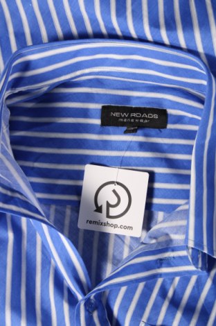 Ανδρικό πουκάμισο New Roads, Μέγεθος XL, Χρώμα Μπλέ, Τιμή 8,04 €